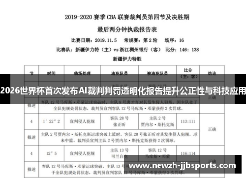 2026世界杯首次发布AI裁判判罚透明化报告提升公正性与科技应用